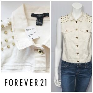 Forever 21 Studded Vest Sz M NWT